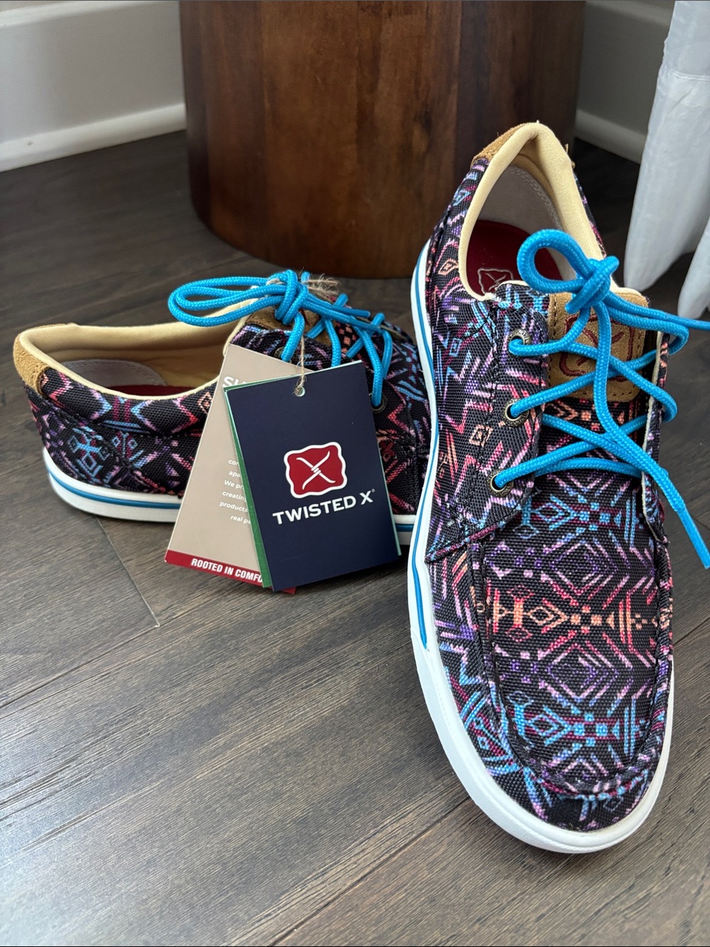 Twisted X Hooey Loper Fabric/Leather upper,blend 85 footbed,eco tweed lined